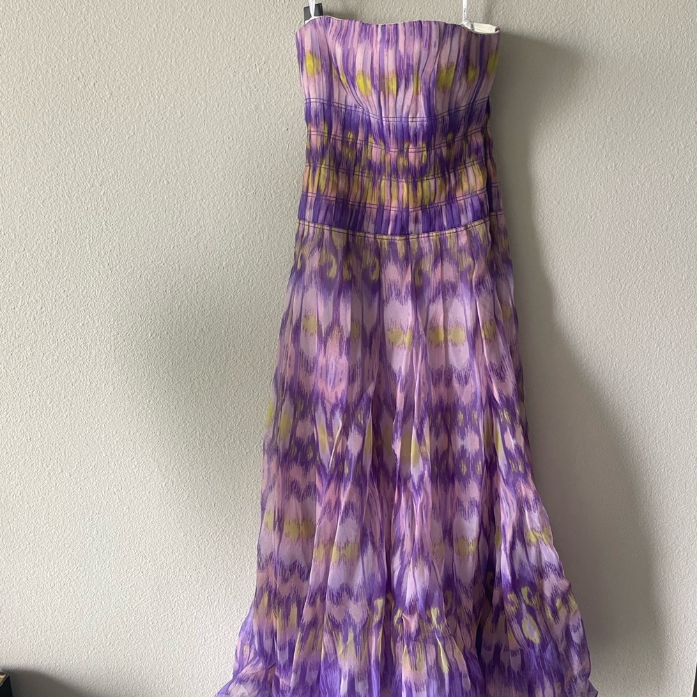 Tadashi Shoji Purple and Yellow Dress